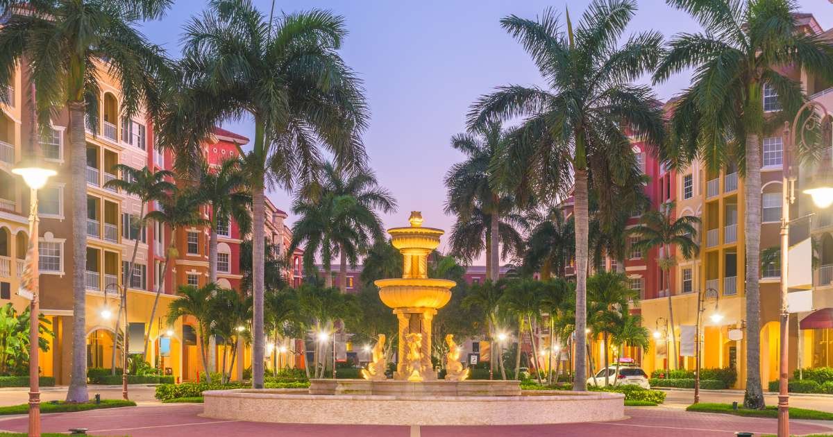Fountain in Naples, FL.