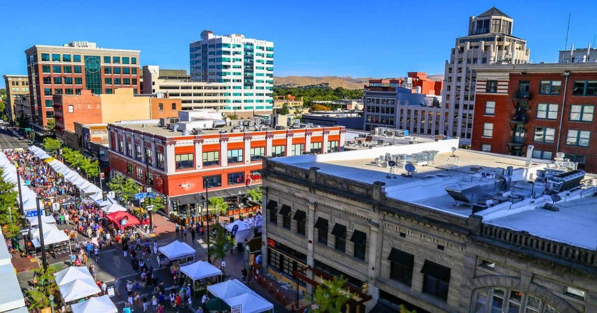 a photo overlooking the gorgeous city. The Boise-Meridian area is a great place for a date night.