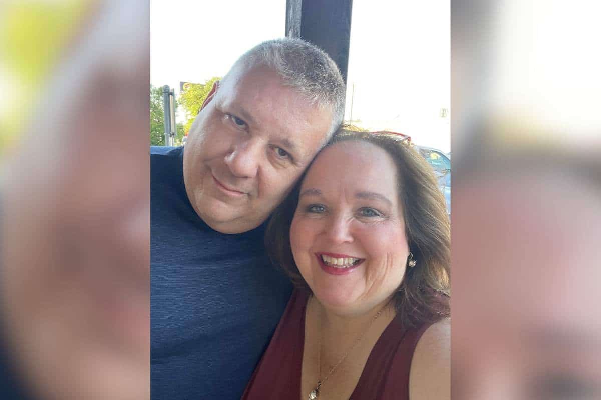 Kevin and Kim smiling together