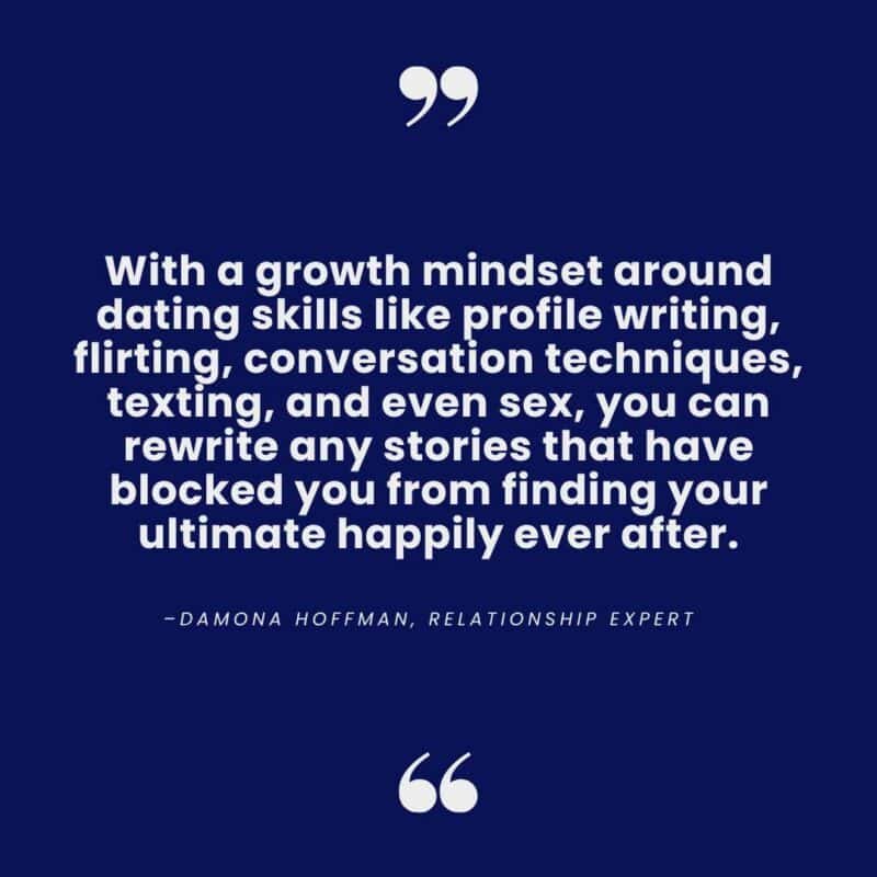 a text graphic of the above quote by Damona Hoffman.