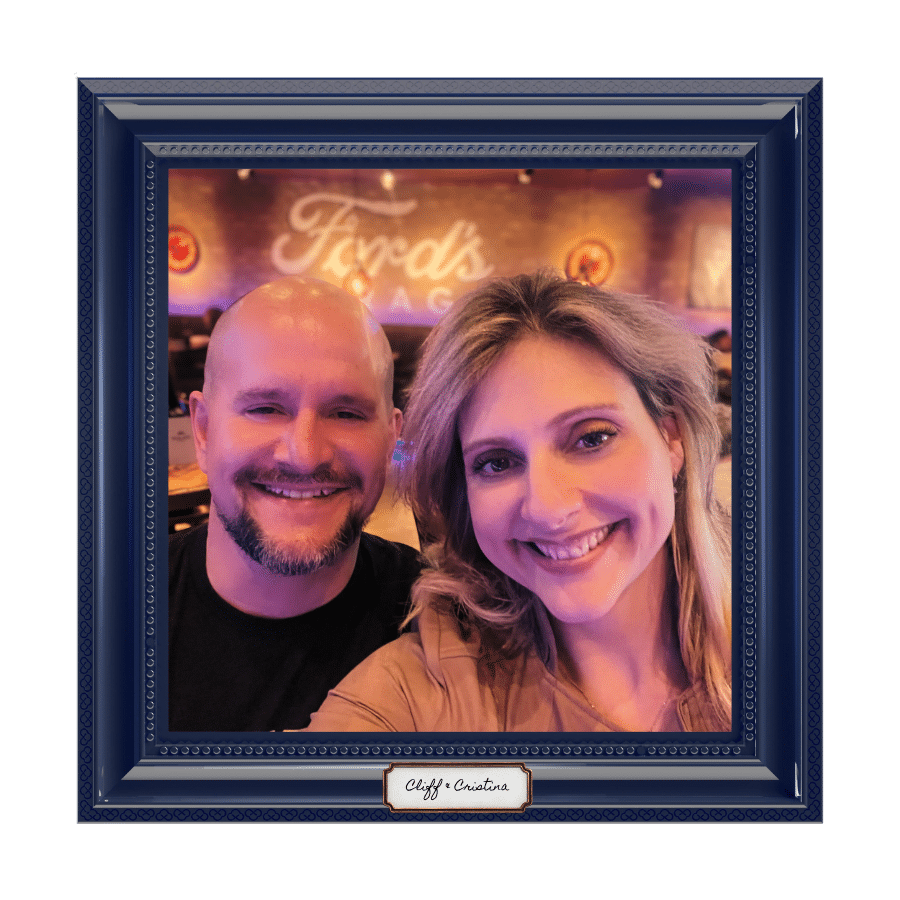 Happy clients, now couple at Ford's