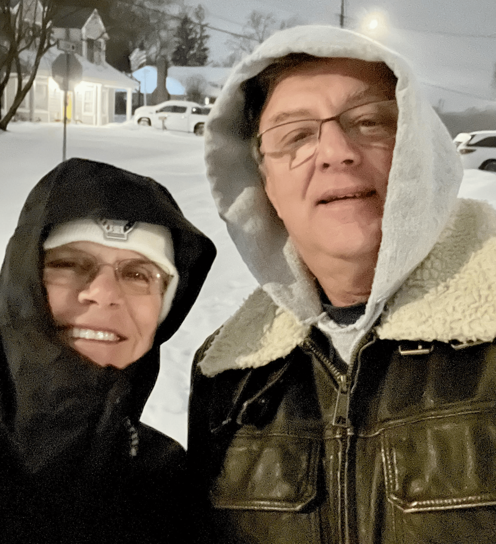 Real TMC clients Brian and Joan in the snow